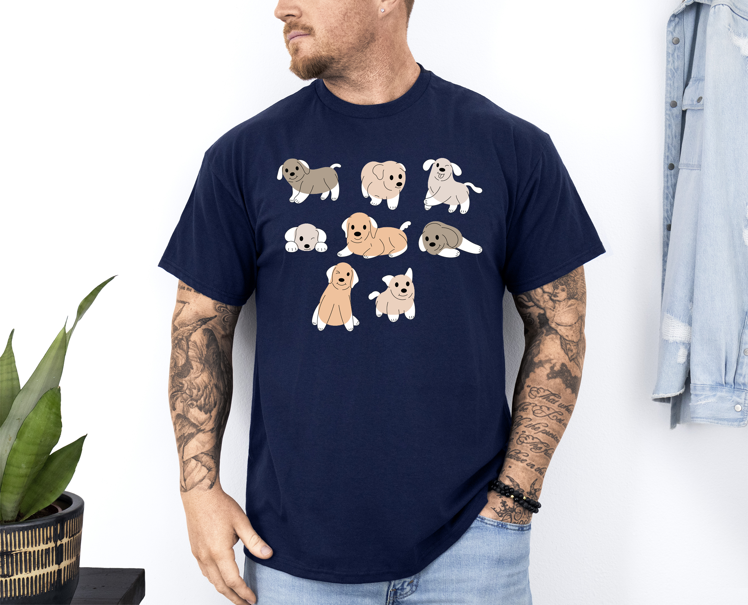 Splodge Dogs custom print heavy cotton T-Shirt