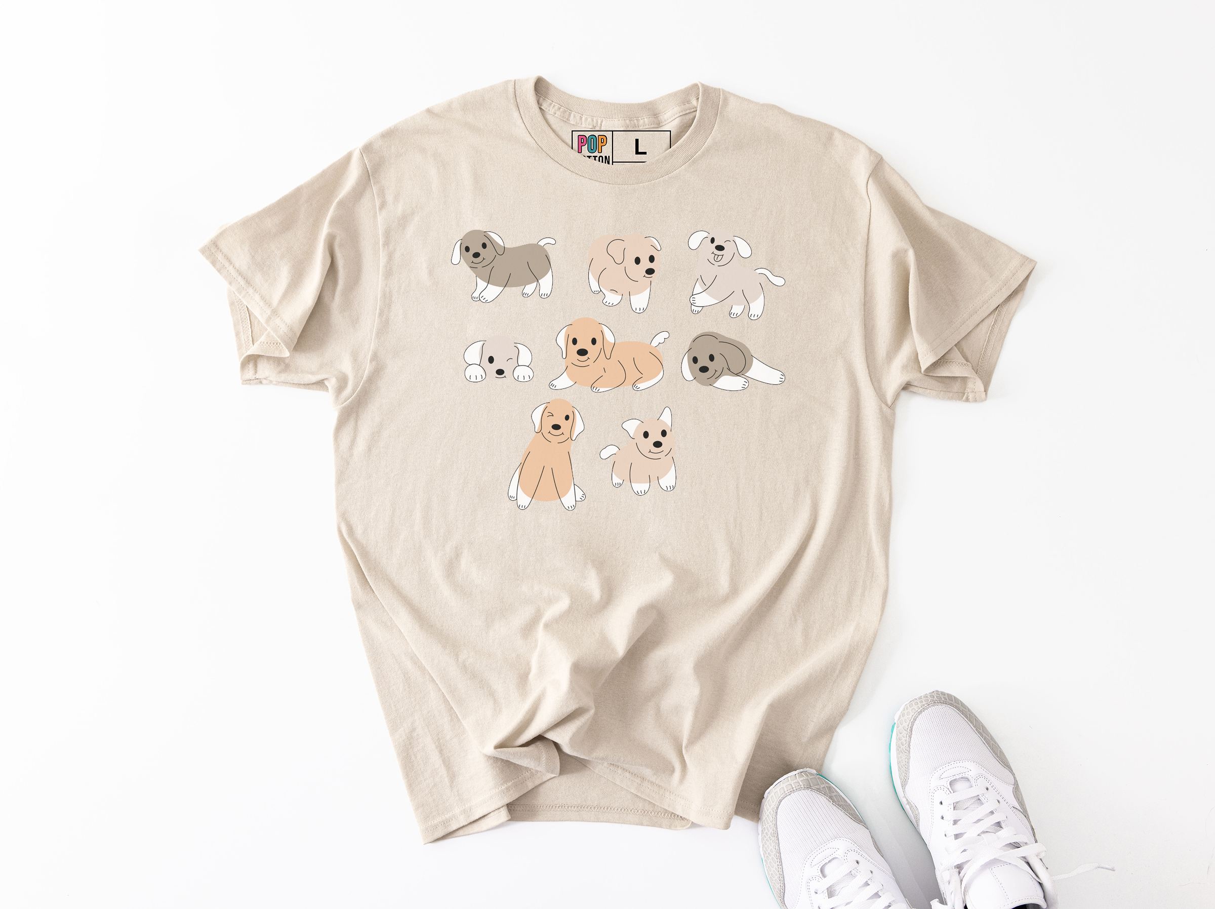 Splodge Dogs custom print heavy cotton T-Shirt