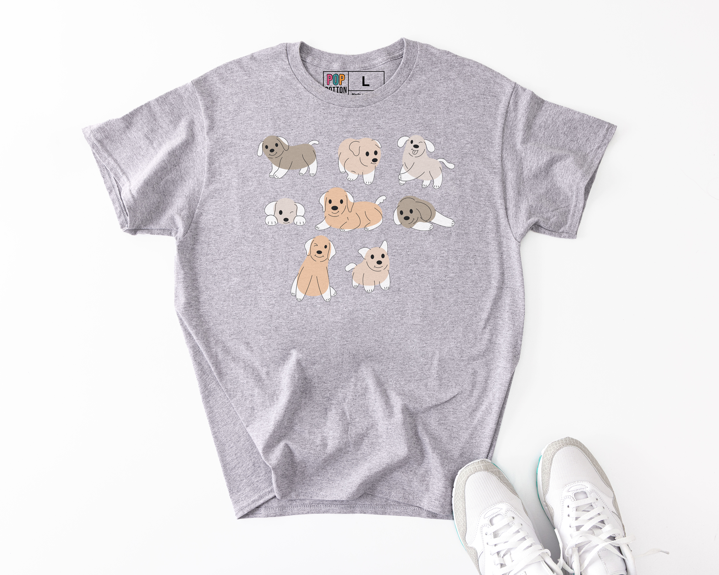 Splodge Dogs custom print heavy cotton T-Shirt