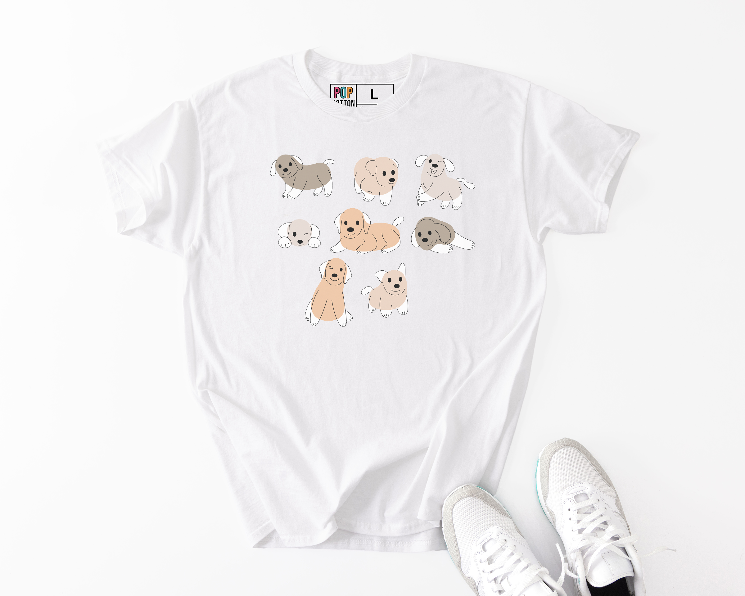 Splodge Dogs custom print heavy cotton T-Shirt