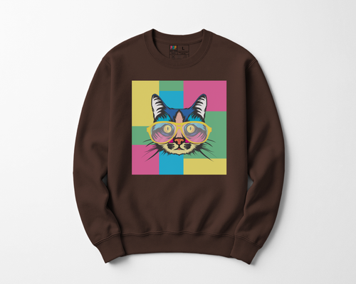 Cat Specs custom print heavy blend sweatshirt