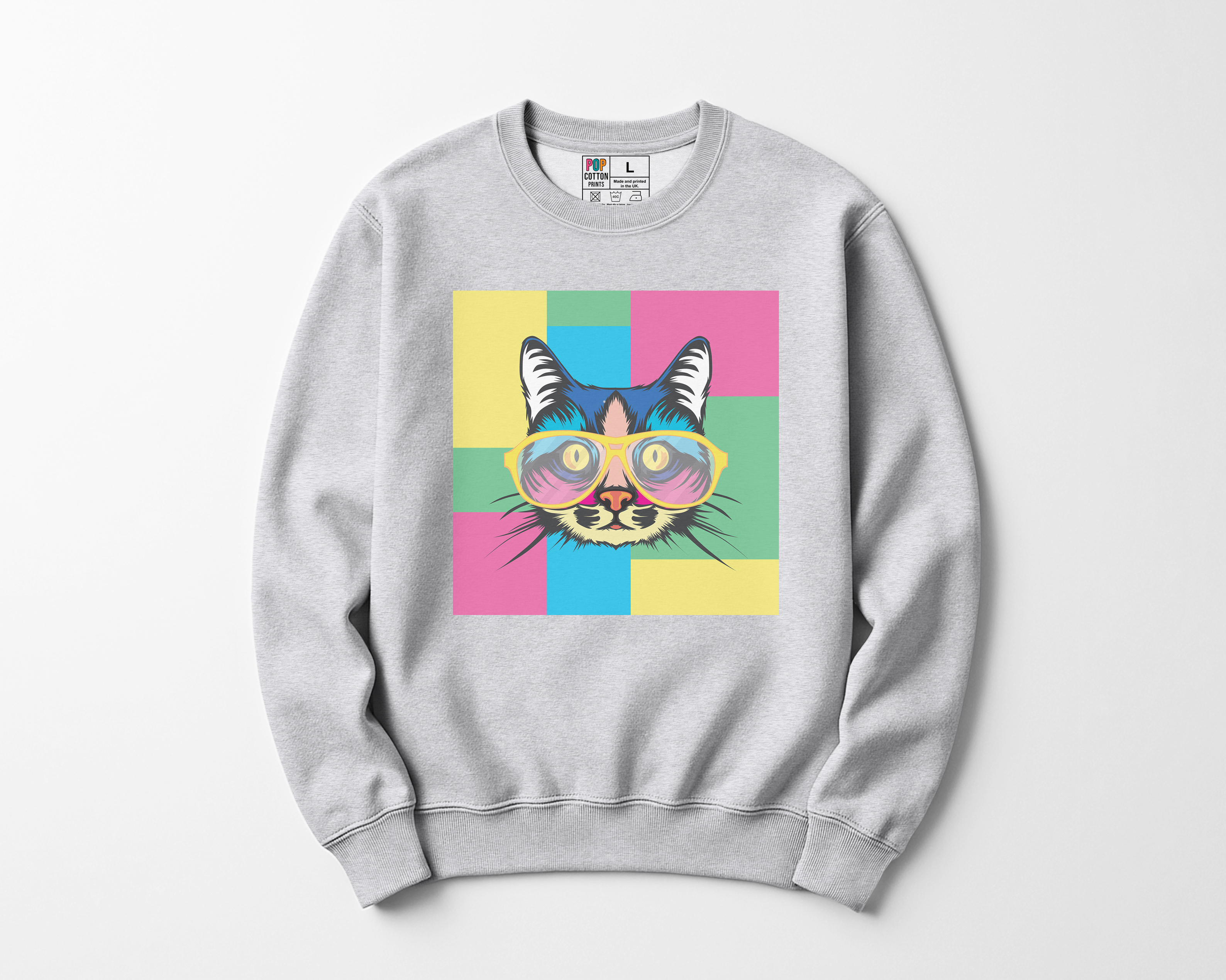 Cat Specs custom print heavy blend sweatshirt
