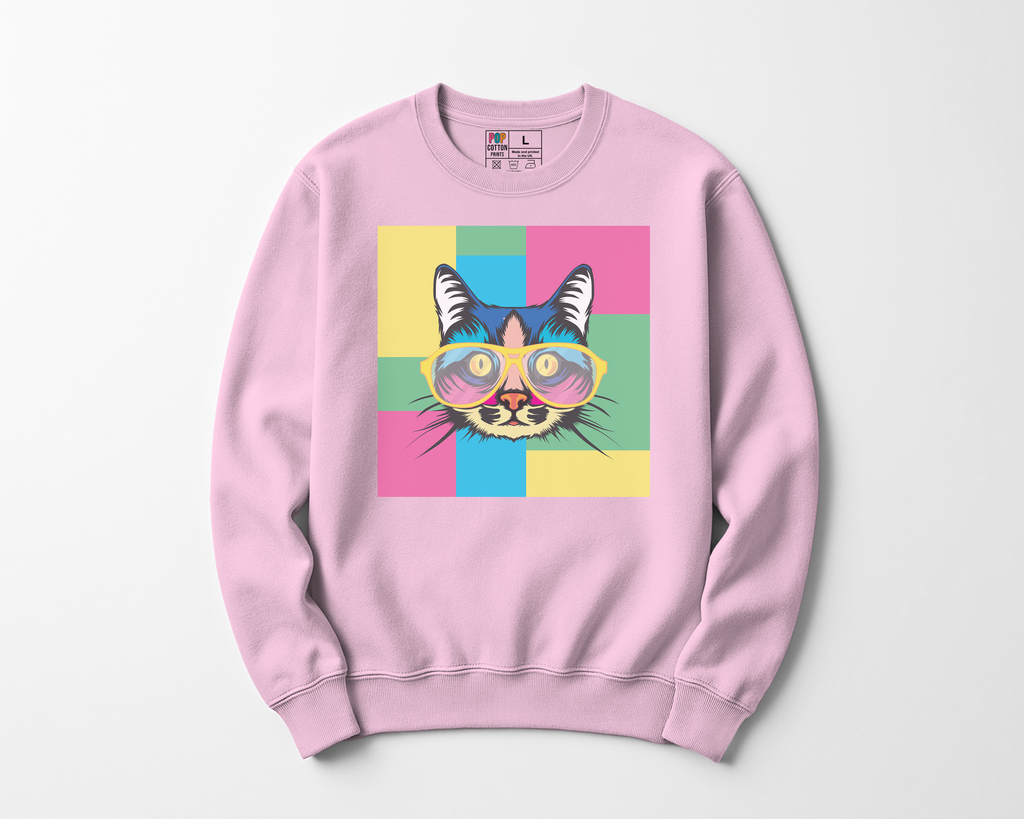 Cat Specs custom print heavy blend sweatshirt