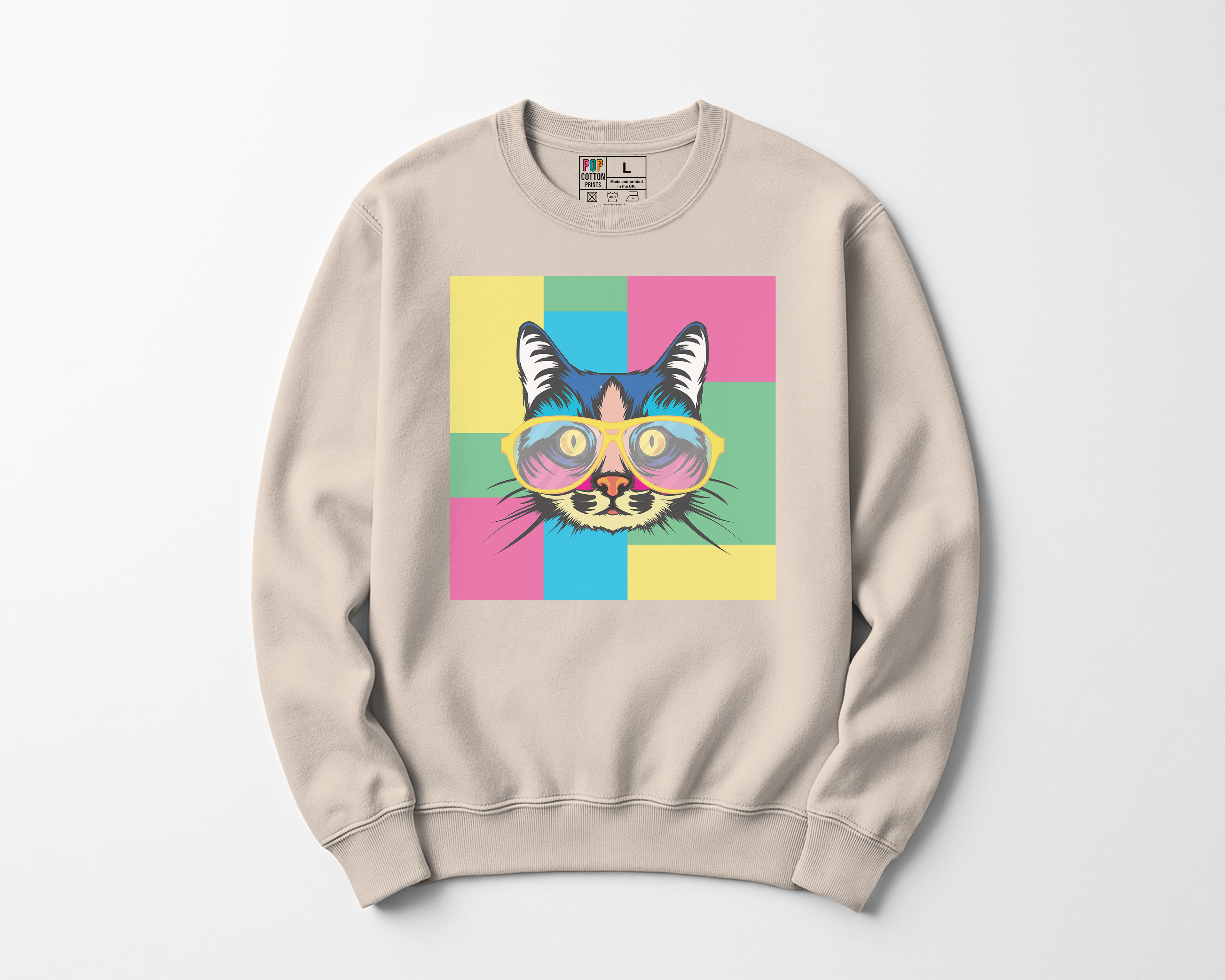 Cat Specs custom print heavy blend sweatshirt