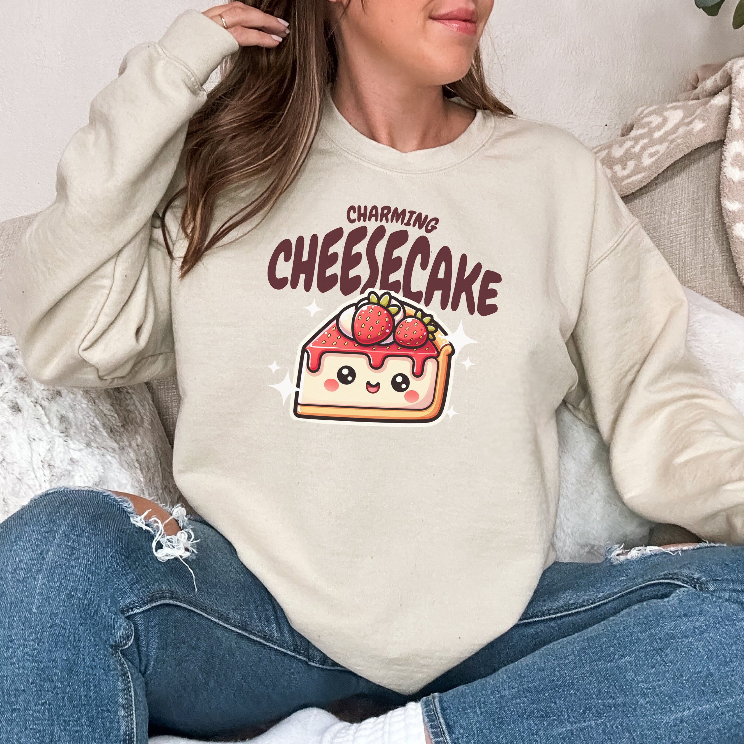 Charming Cheesecake custom print heavy blend sweatshirt