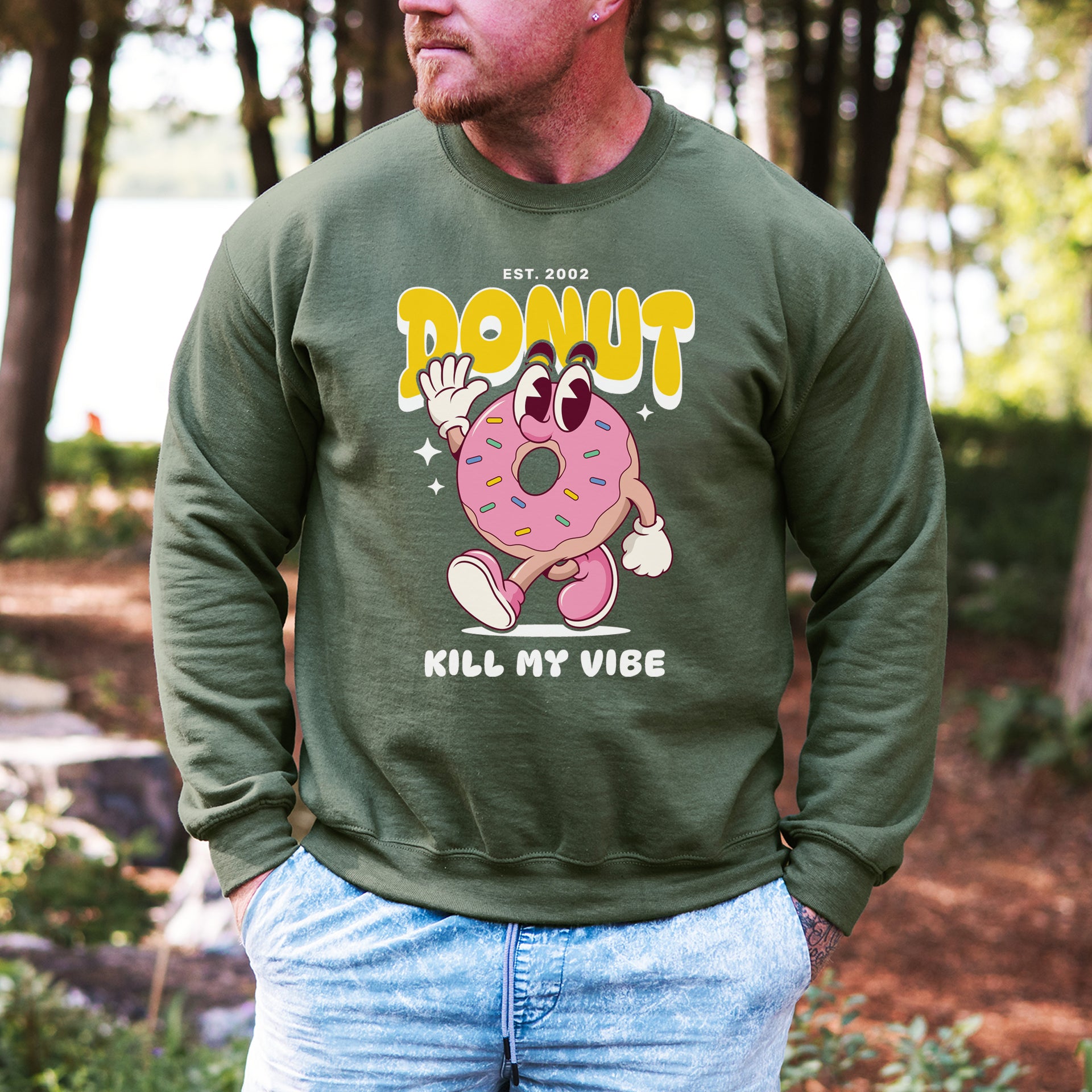 Donut custom print heavy blend sweatshirt