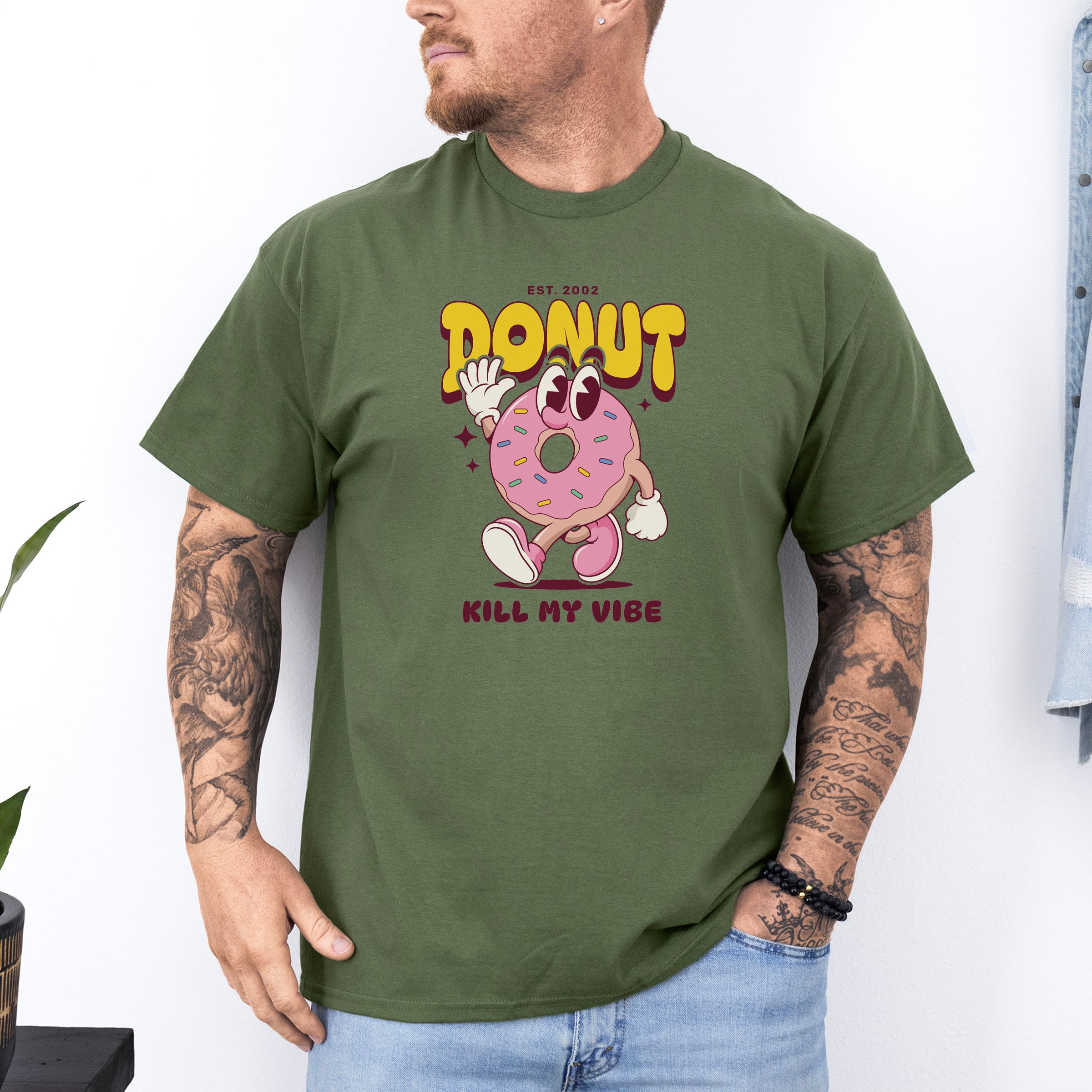 Donut custom print heavy cotton T-Shirt