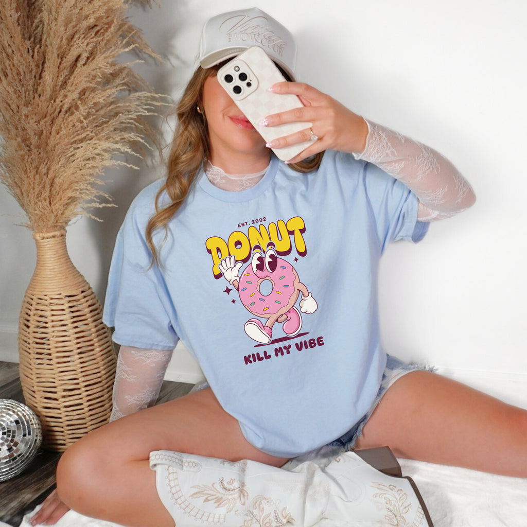 Donut custom print heavy cotton T-Shirt