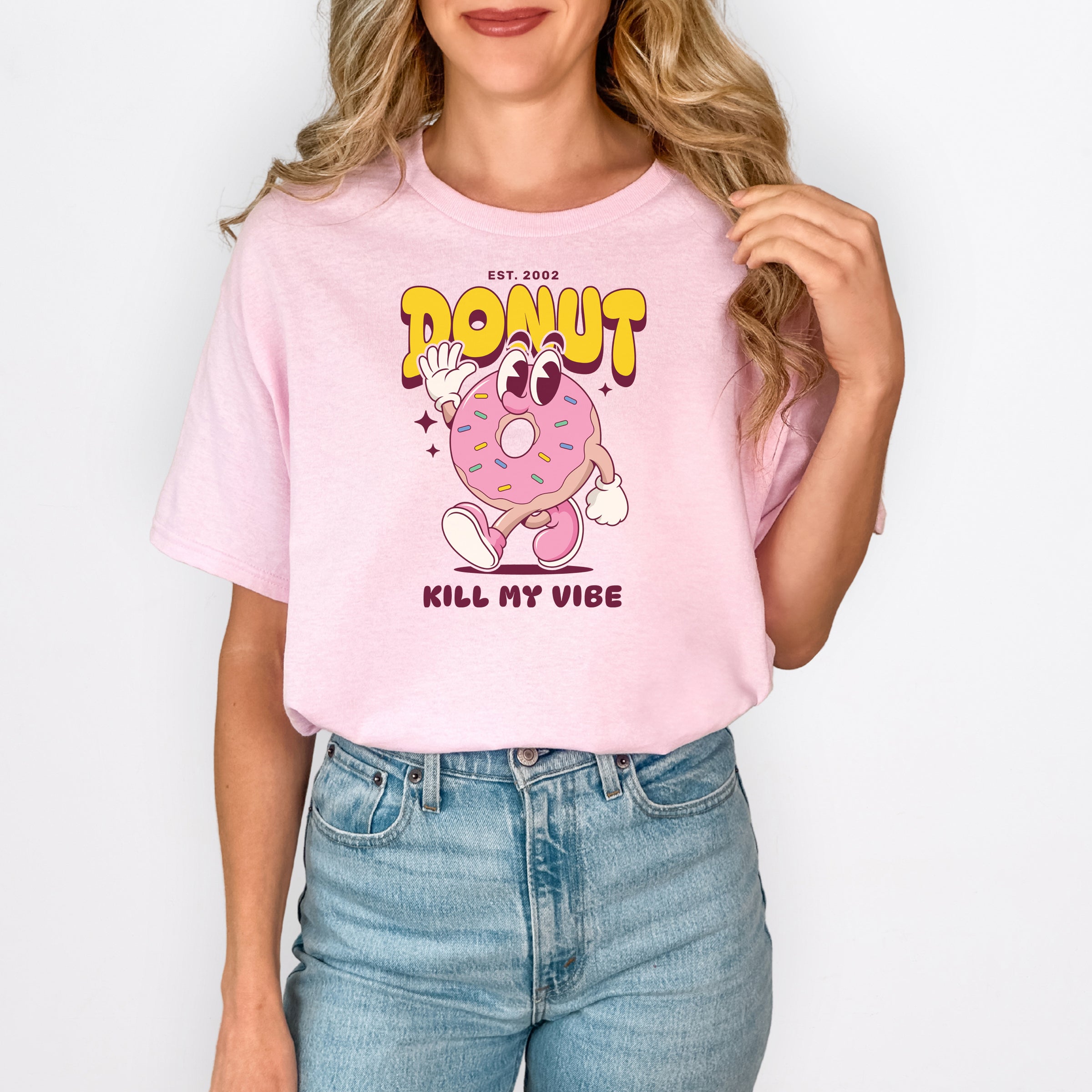 Donut custom print heavy cotton T-Shirt