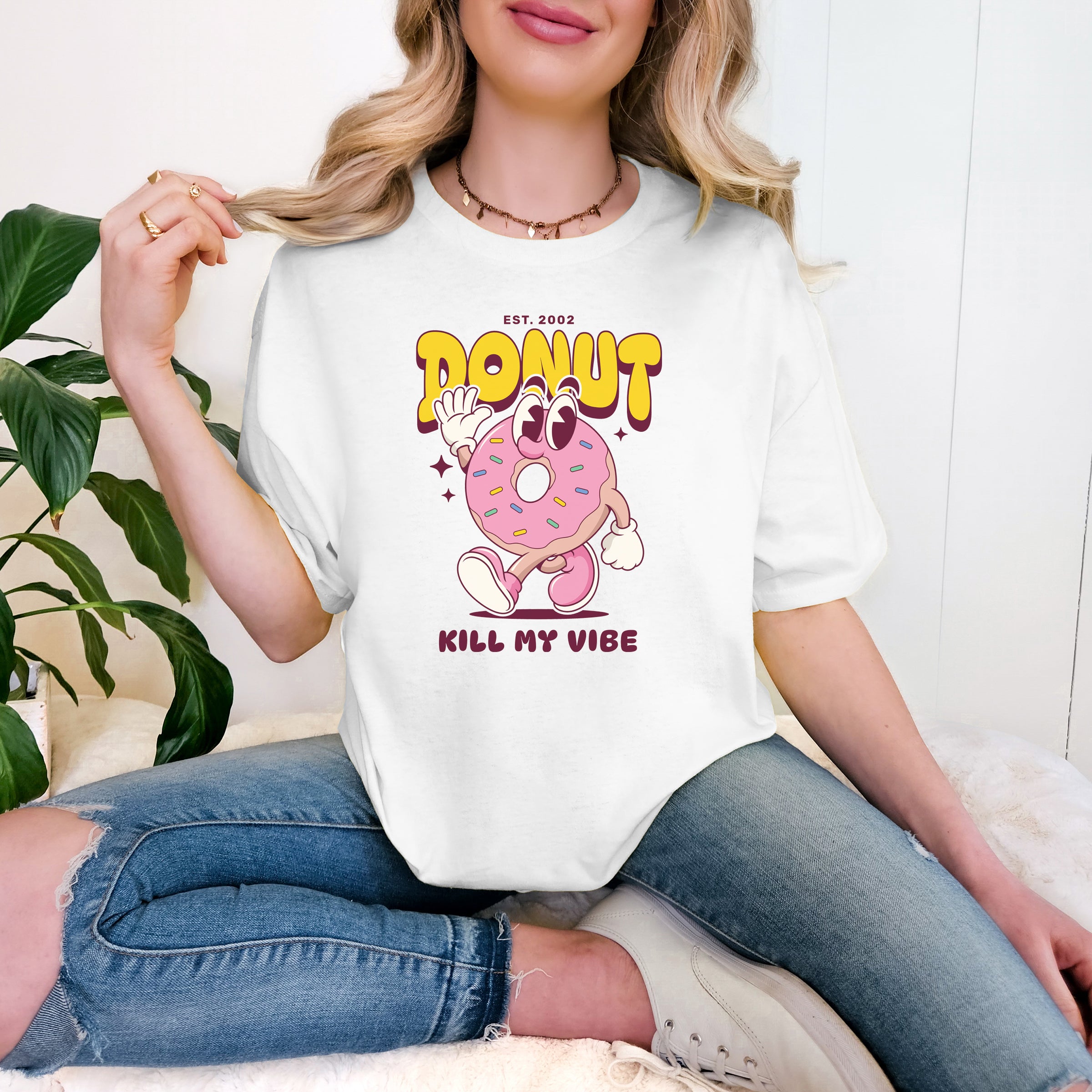 Donut custom print heavy cotton T-Shirt