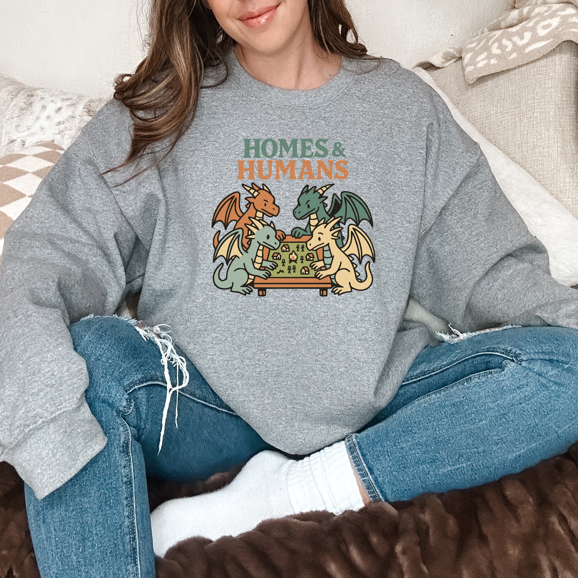 Homes & Humans print heavy blend sweatshirt