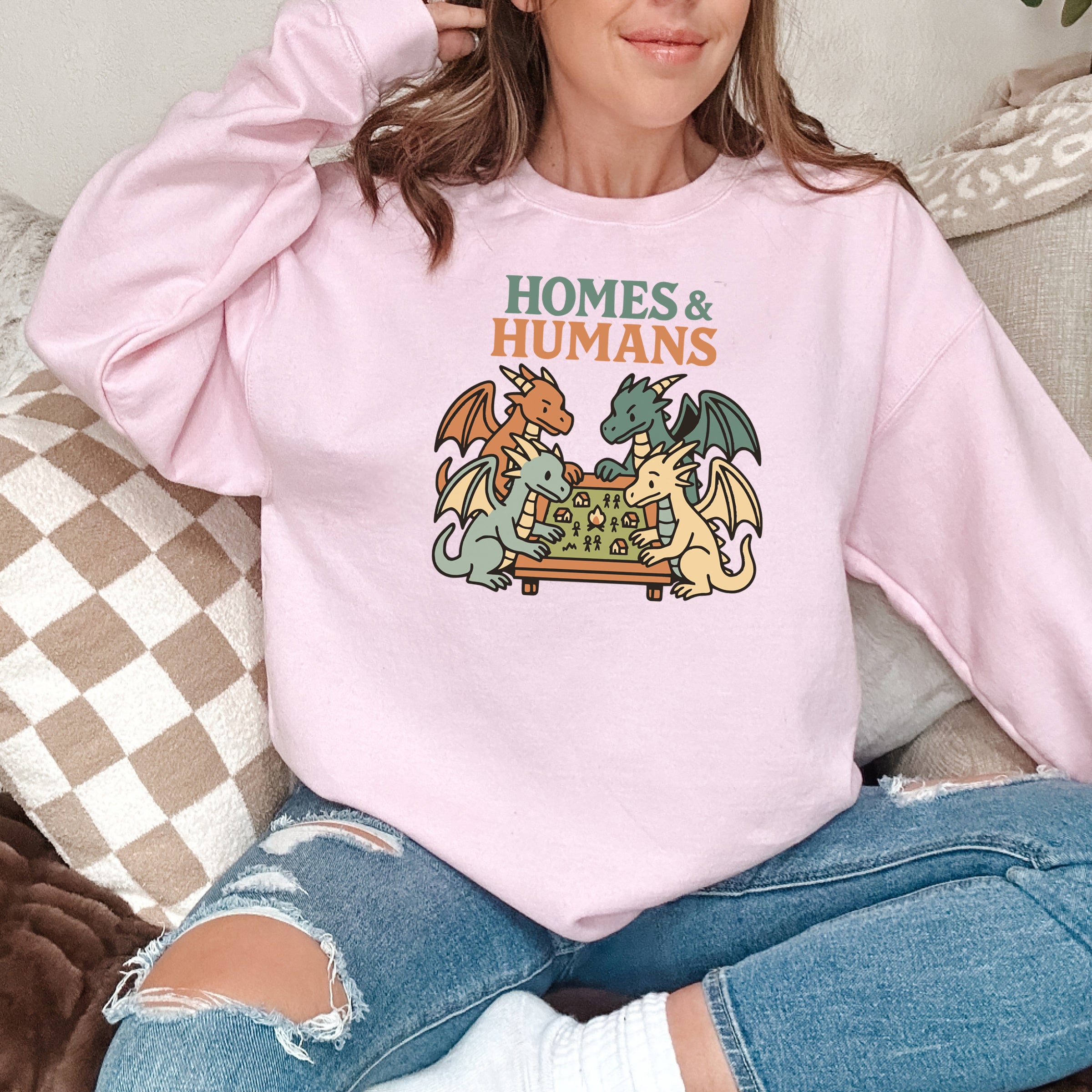 Homes & Humans print heavy blend sweatshirt