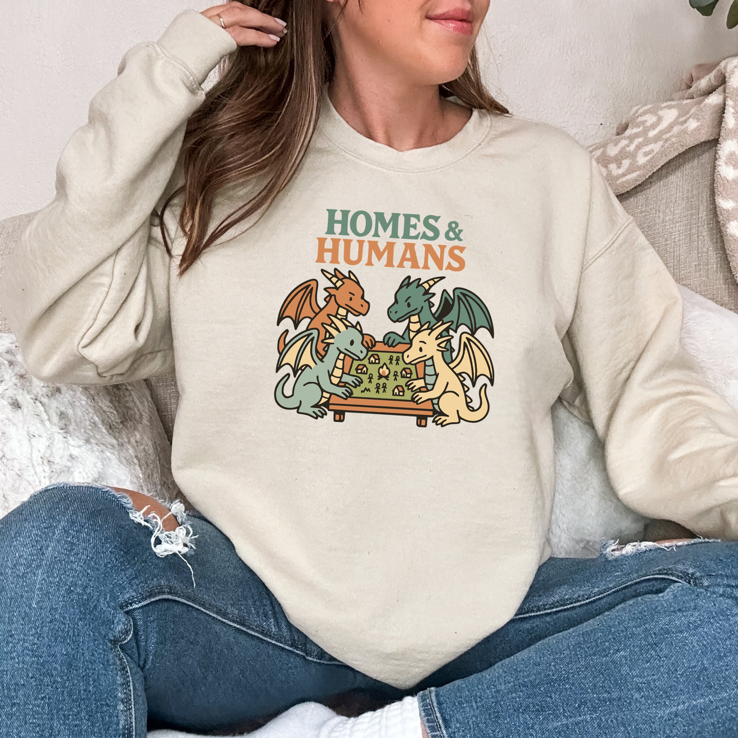 Homes & Humans print heavy blend sweatshirt