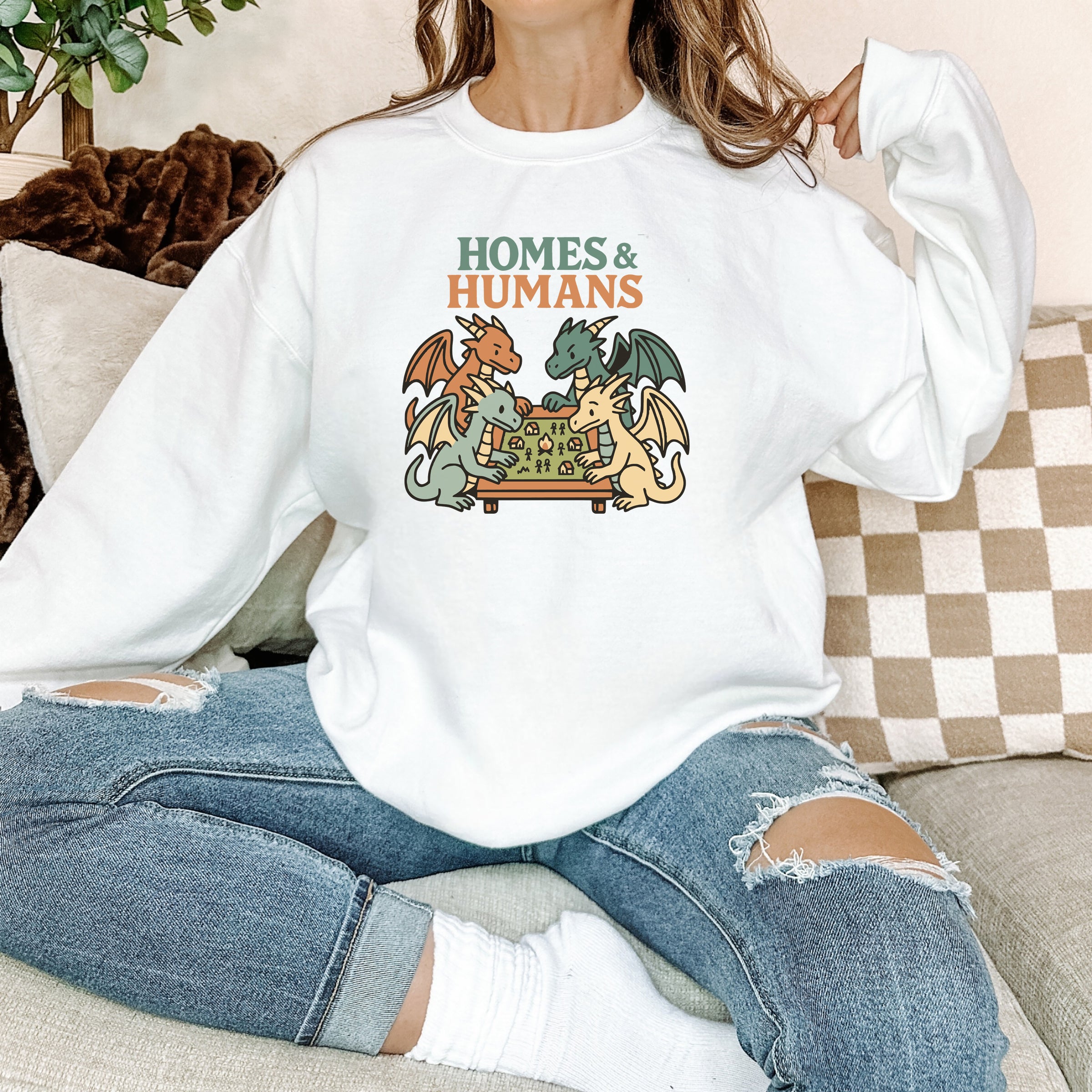 Homes & Humans print heavy blend sweatshirt