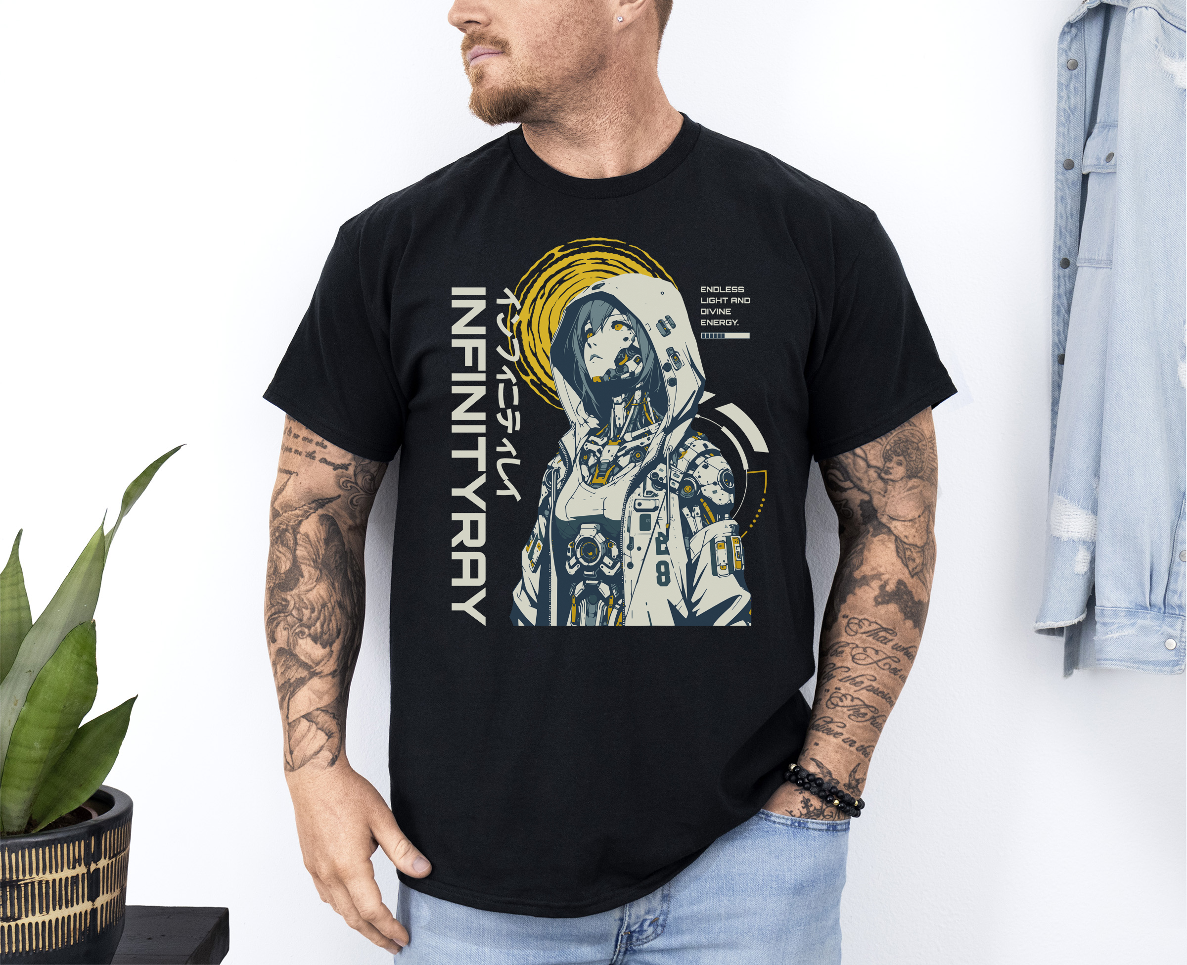 Infinity Ray custom print heavy cotton T-Shirt