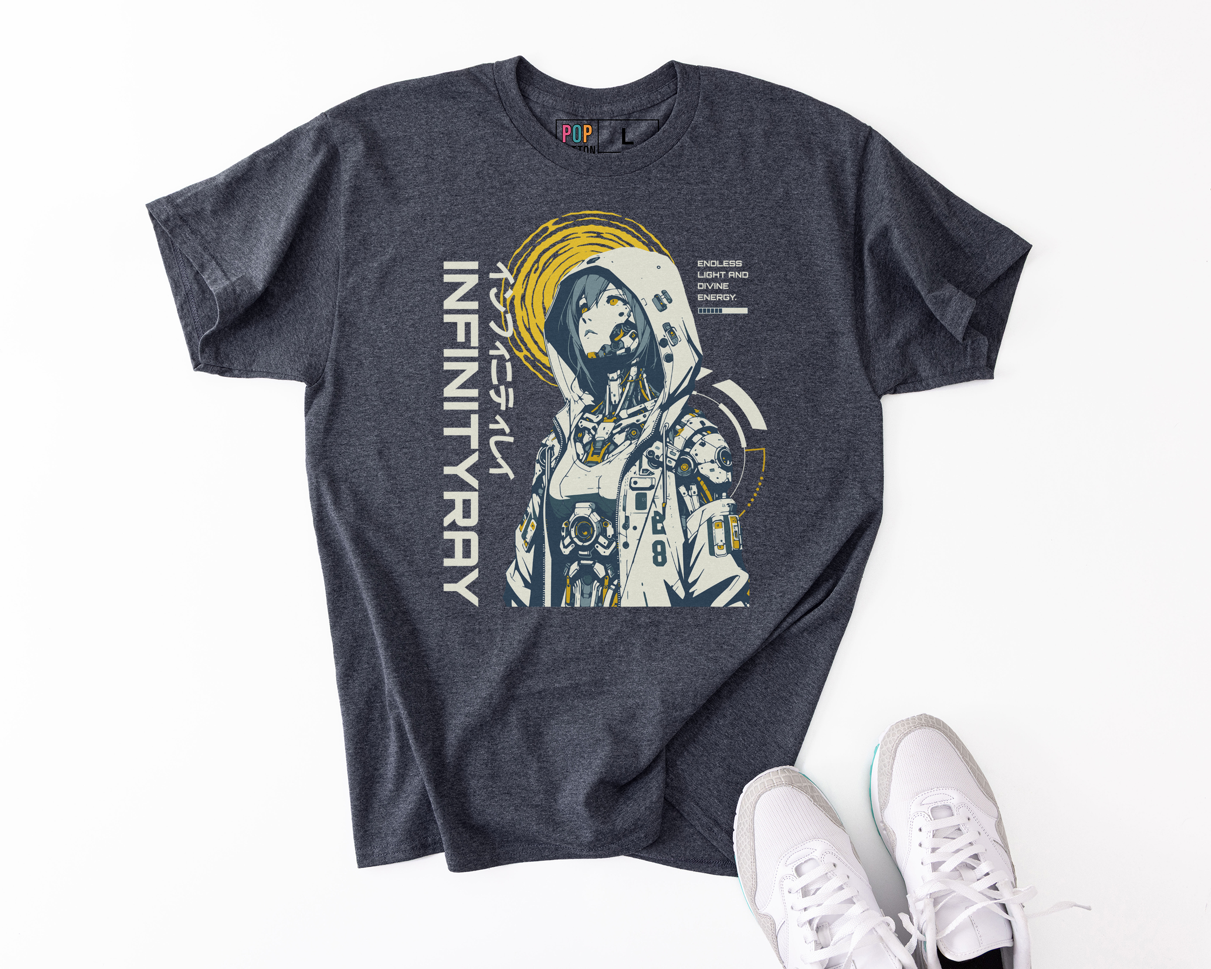 Infinity Ray custom print heavy cotton T-Shirt