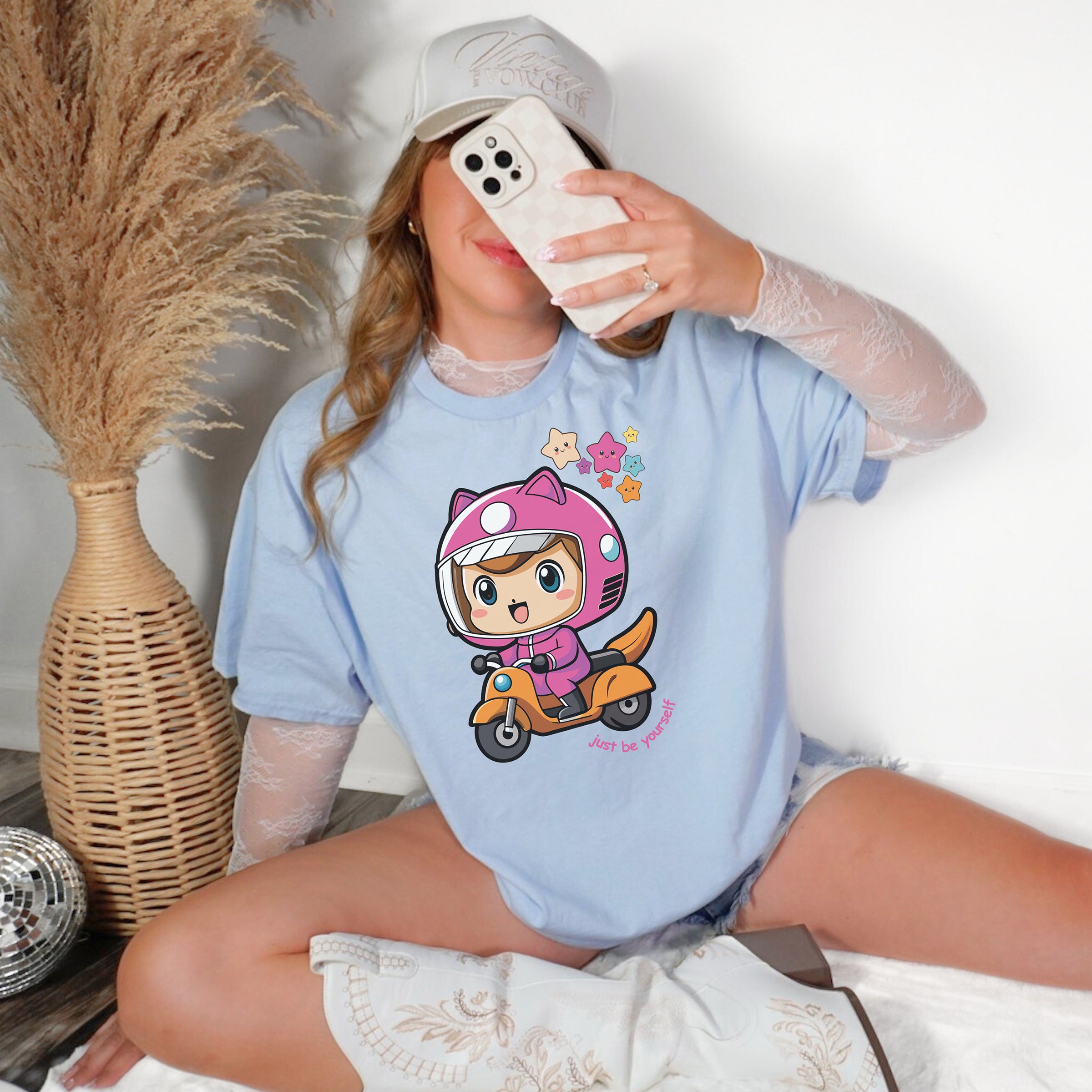 Just Be Youself custom print heavy cotton T-Shirt