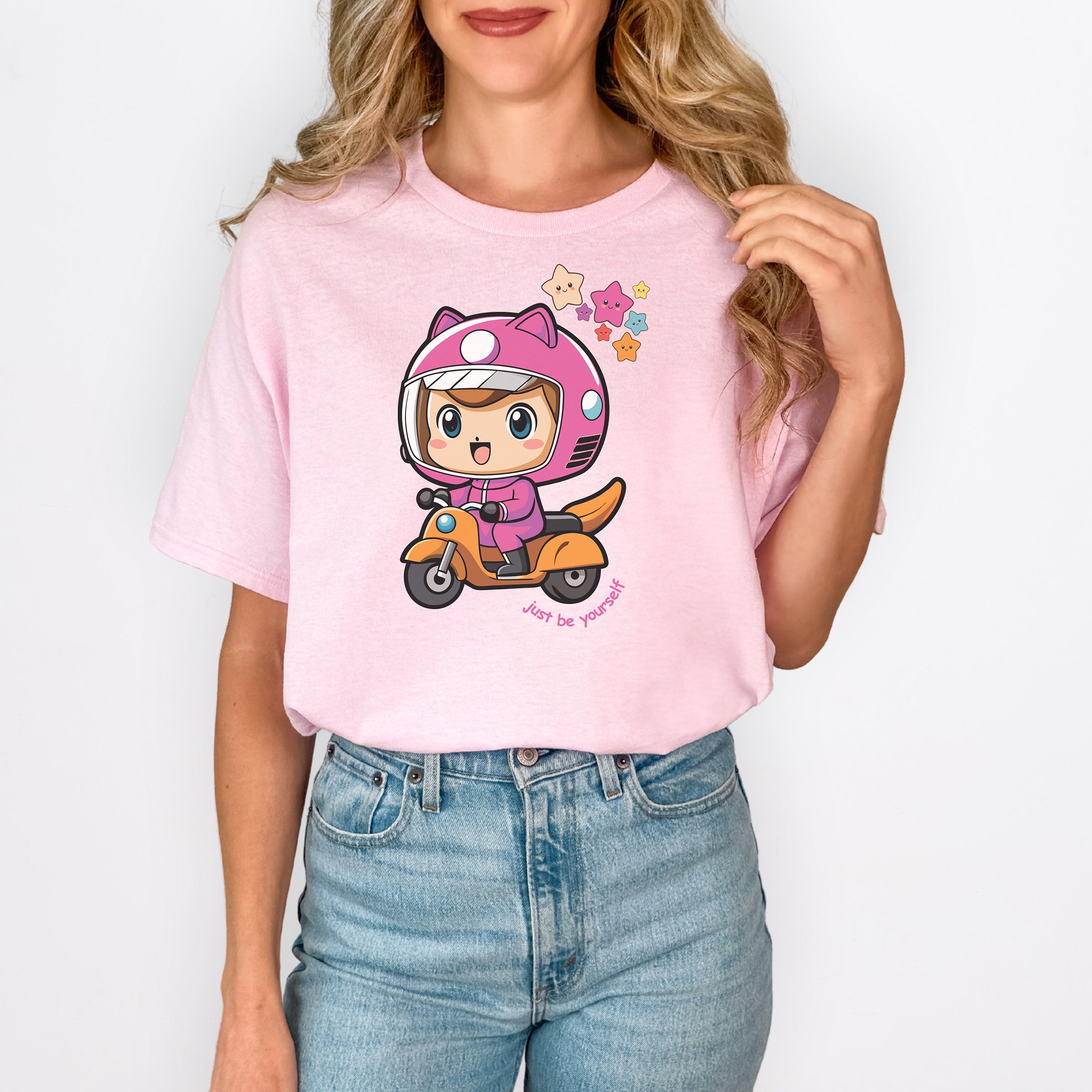 Just Be Youself custom print heavy cotton T-Shirt