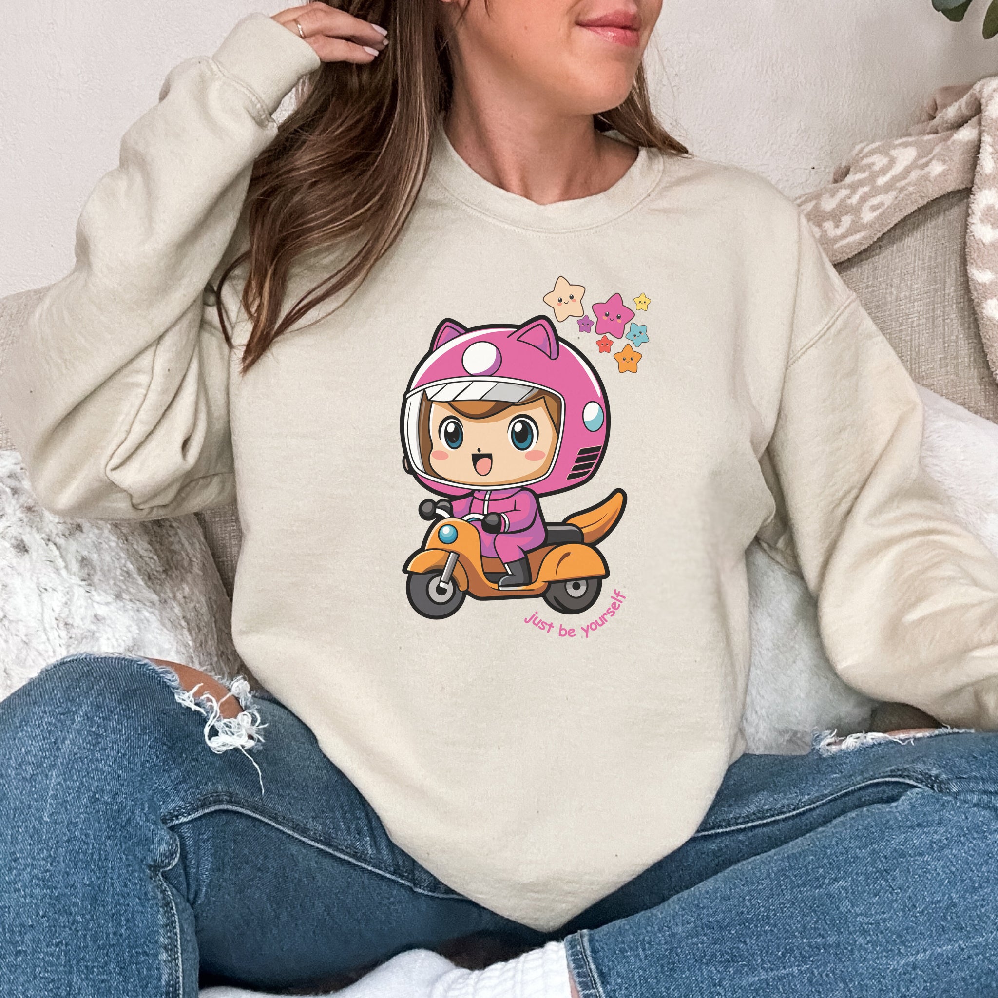 Just Be Youself custom print heavy blend sweatshirt