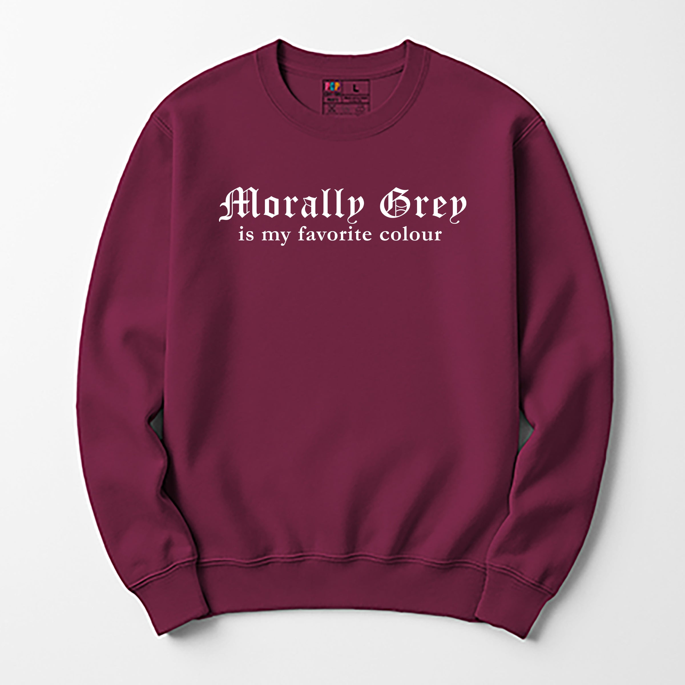 Morally Grey custom print heavy blend sweatshirt
