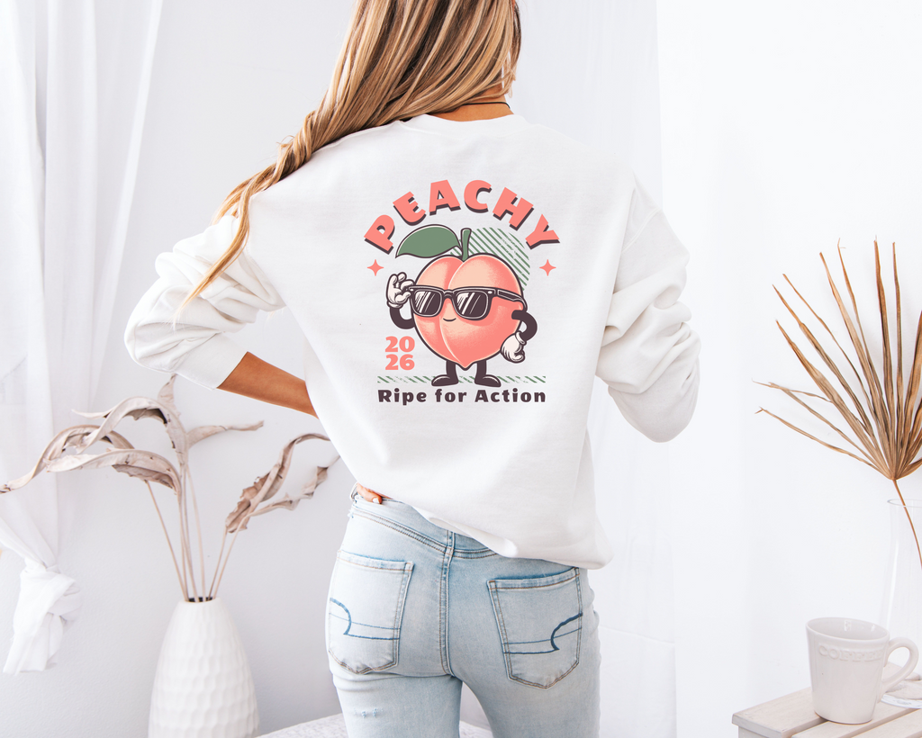 Peachy Front & Rear custom print heavy blend sweatshirt