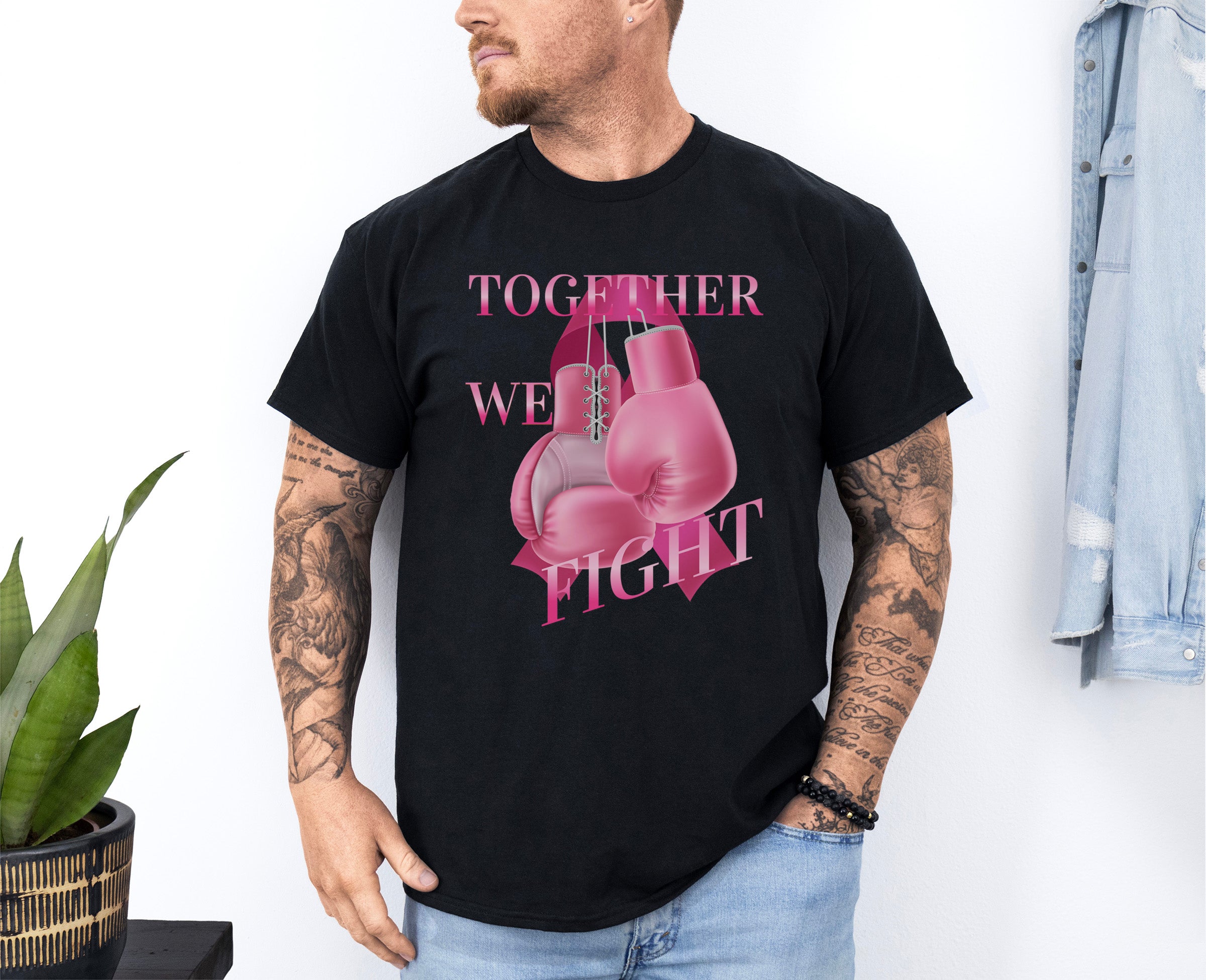 Together We Fight custom print heavy cotton T-Shirt